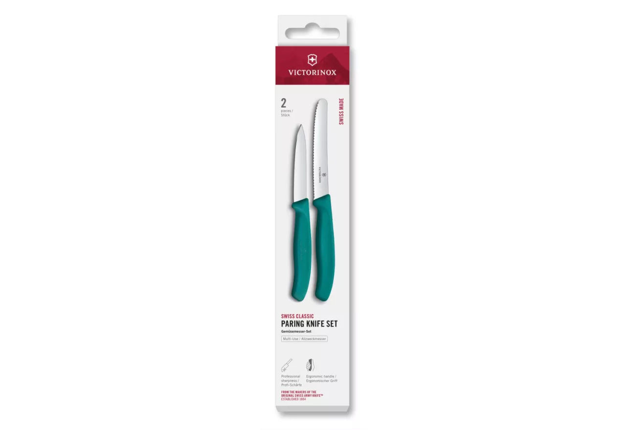 Swiss Classic Breakfast and Paring Knife Set, 2 Pieces – Kale Green