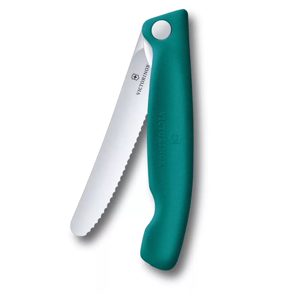Swiss Classic Serrated Foldable Knife – Kale Green