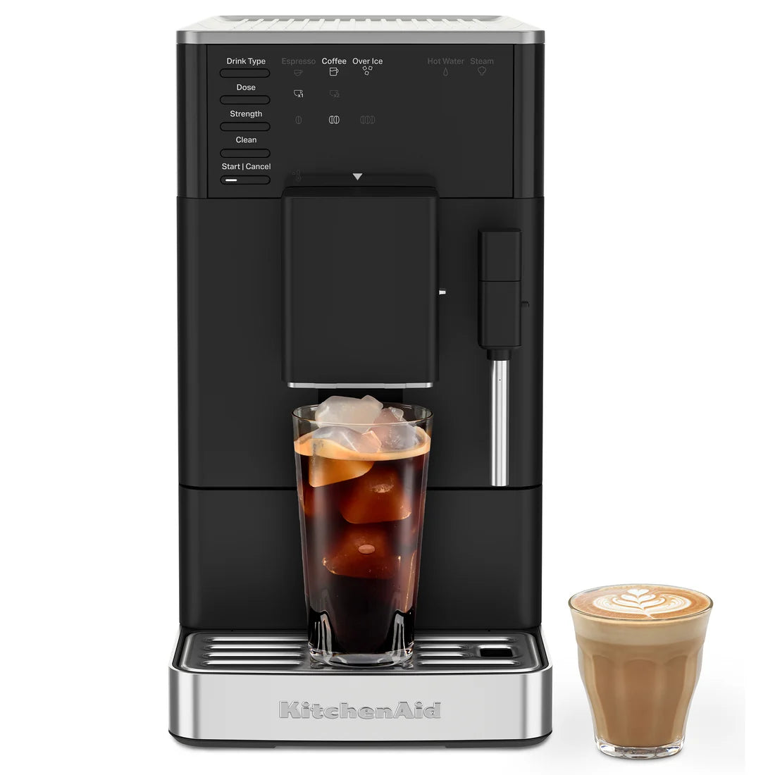 Fully Automatic Espresso Machine KF2 with Iced Coffee – Matte Black