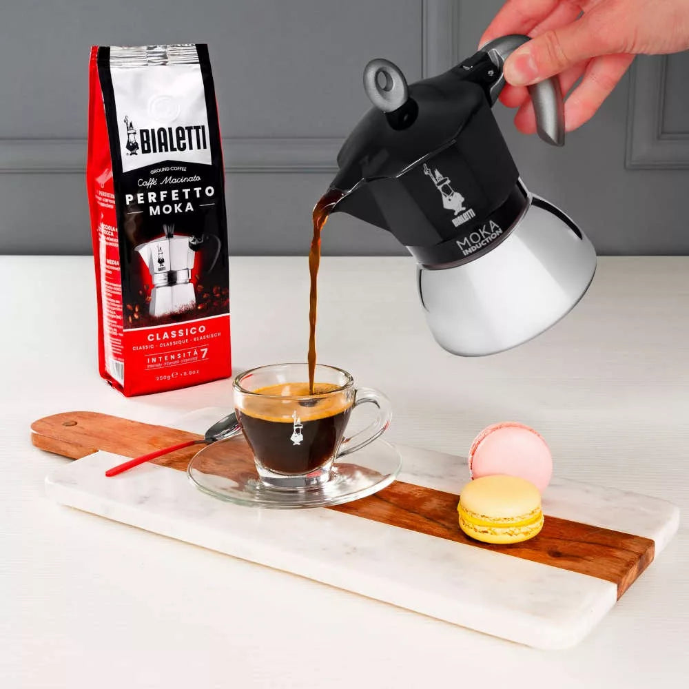 Moka Induction Coffee Maker, 6 Cup – Black