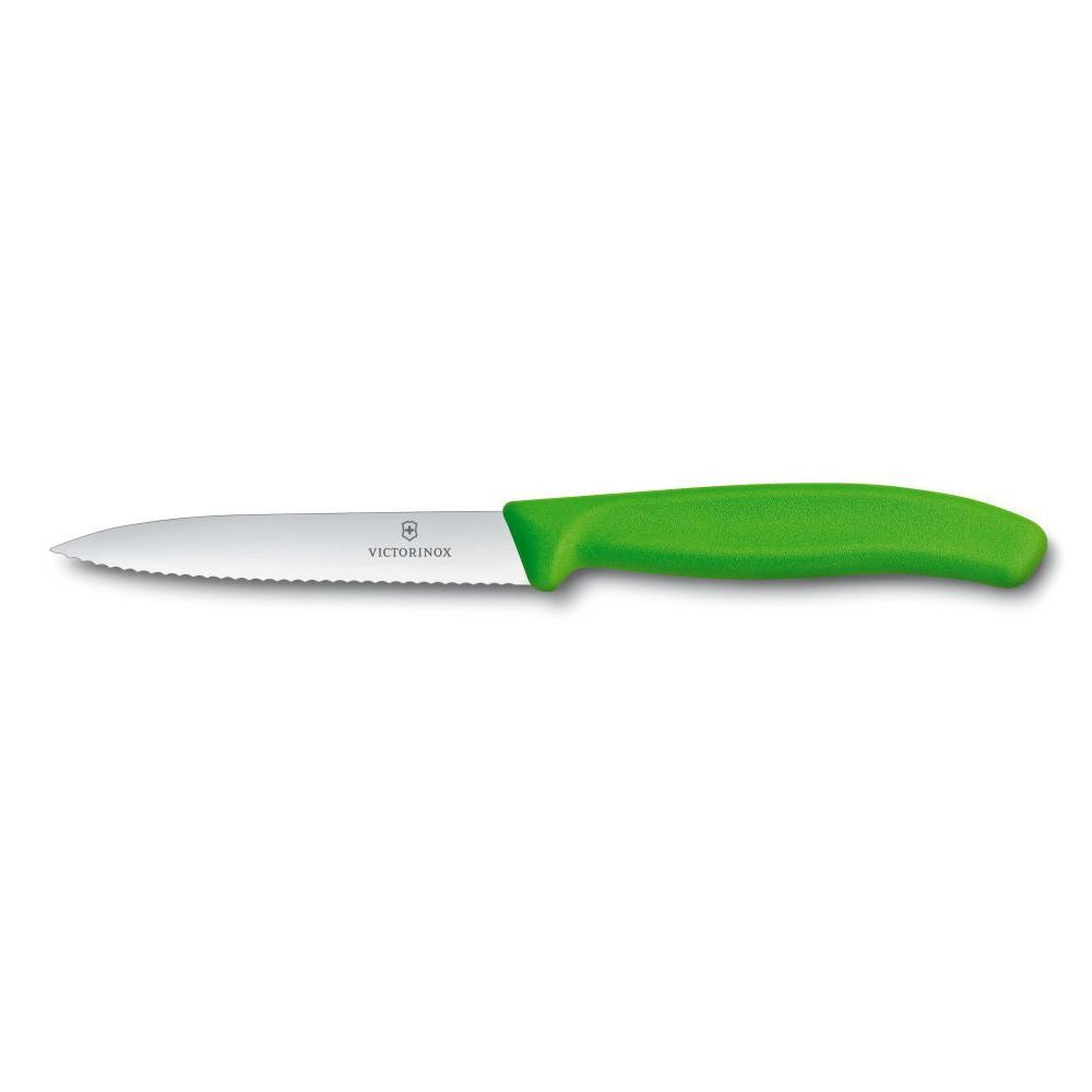 Swiss Classic Chopping Knife Serrated Sharp 10 cm Green
