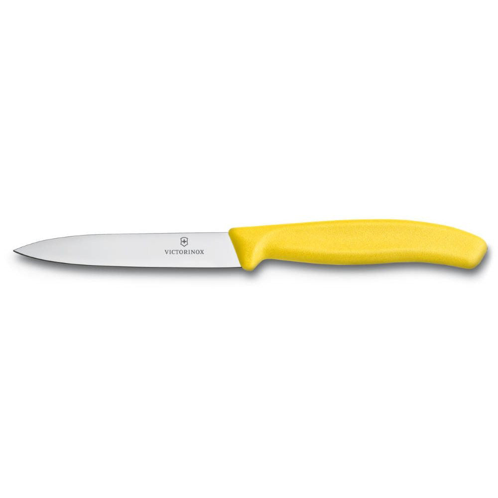 Swiss Classic Chopping Knife Straight Pointed 10 cm Yellow