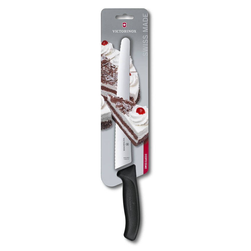 Swiss Classic Pastry Knife 26 cm Black Blister Pack